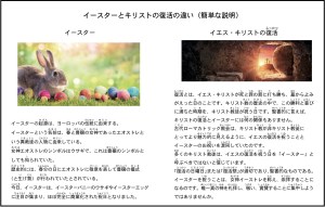 イースターとキリストの復活の違い